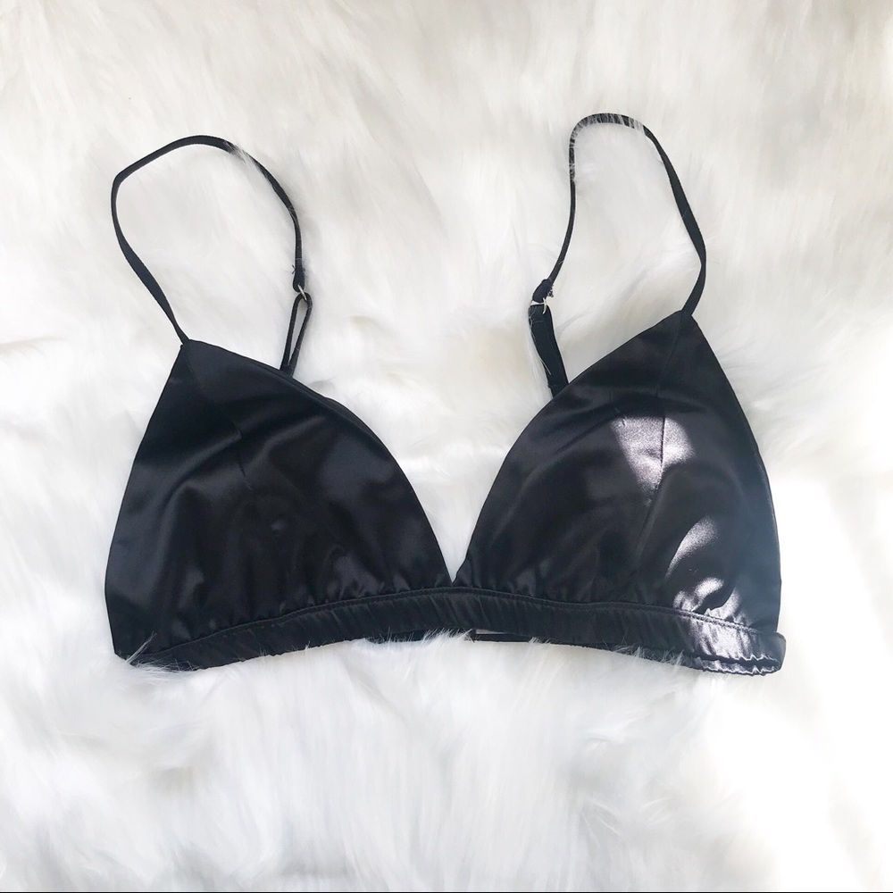 New Black Unlined Wireless Bralette Bra S M L